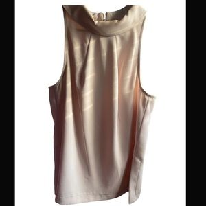 Trina Turk Light Pink Sleeveless Blouse with Collar